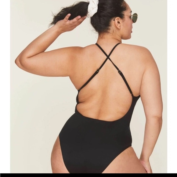 Andie Swim The Asbury One-Piece Swimsuit Black cross back size medium NWT - Picture 3 of 8
